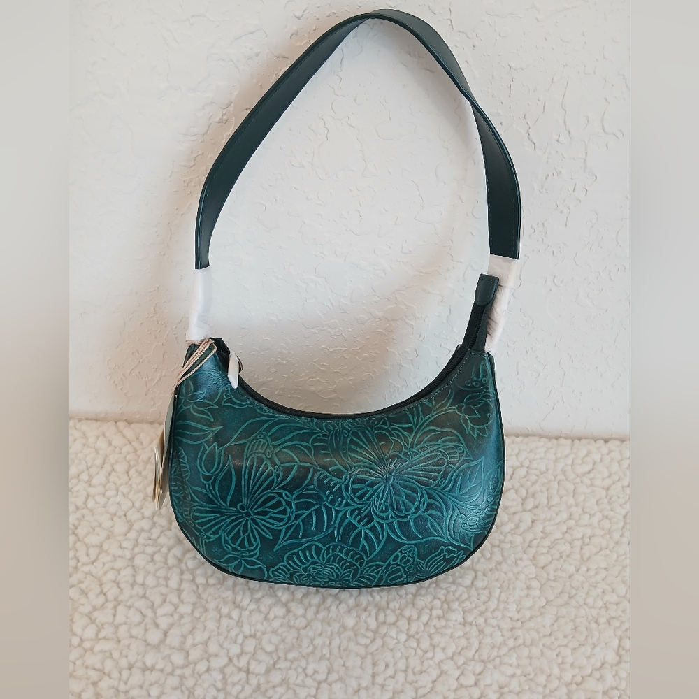 Anuschka Butterfly Embossed Small Hobo NWT
